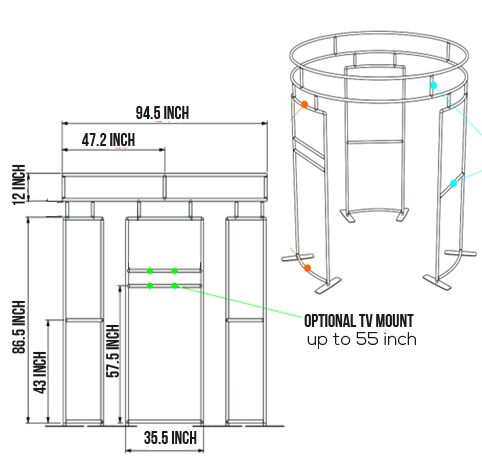 Custom LED Slow Motion 360 Video Photobooth Enclosure - Image 2