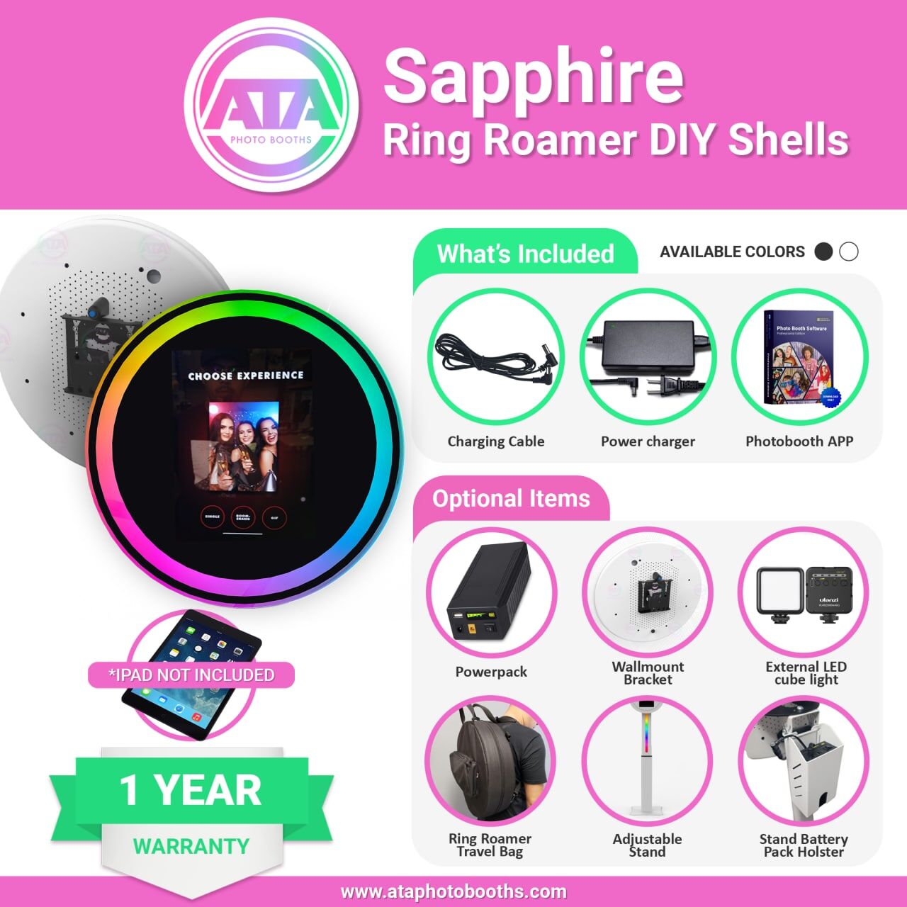 Ring Roamer Sapphire ipad Mirror Photobooth - Image 2